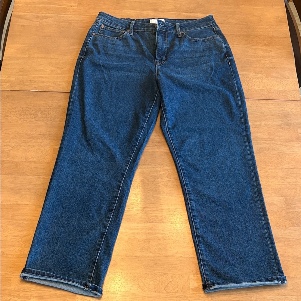 Stylish Blue Straight Leg Jeans